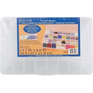 2 Sealed Plastic Clear Organizer Containers